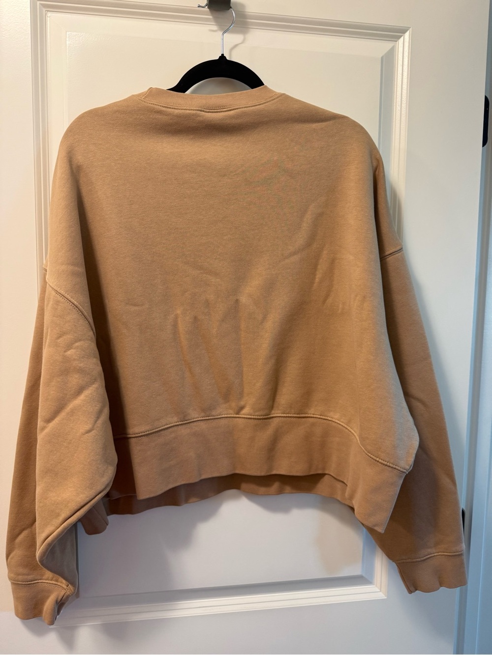 Nike Tan Oversized Cropped Crewneck Sweatshirt - Picture 3 of 3